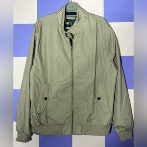 NWT Piombo Khaki Bomber Jacket w Green Plaid Interior - Size XXL